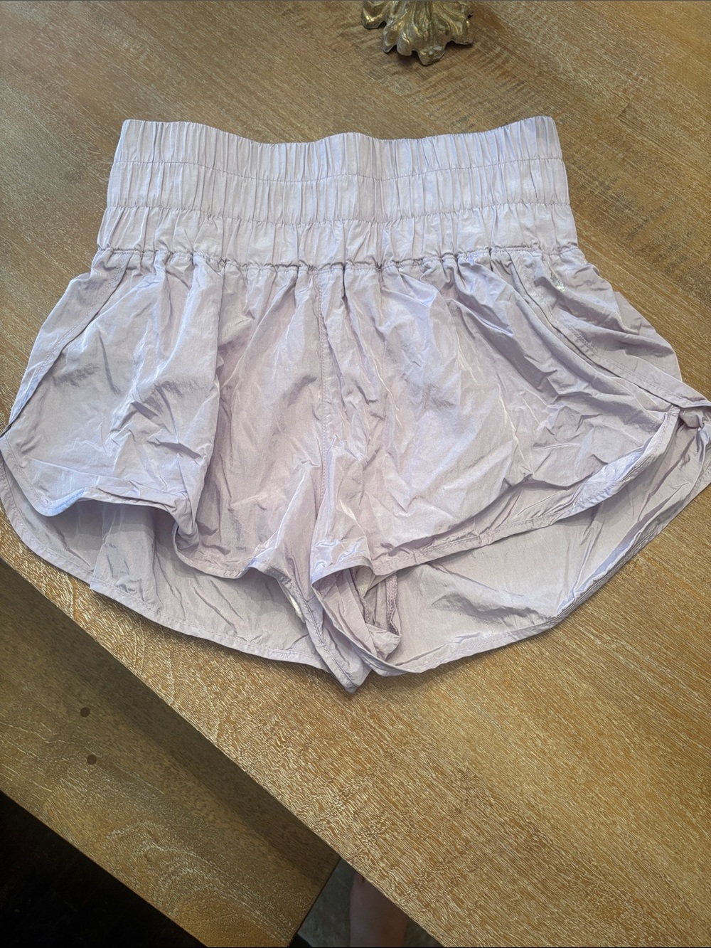 FP Movement by Free People Pastel Lavender Smocked Waist Shorts